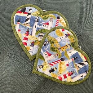Handmade Vintage Lighthouse Oven Mits
